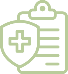 a green graphic resembling a certification