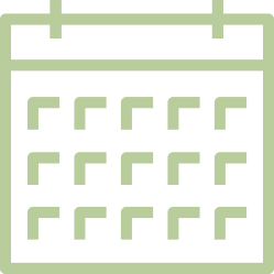 a green graphic resembling a calendar
